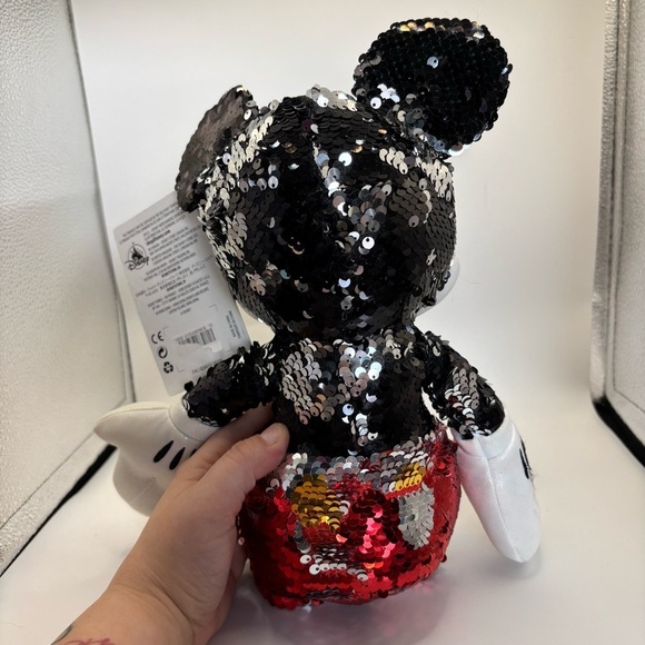 Disney Mickey Mouse Reversible Sequin Small Plush Small 15'' Special Edition NWT - Picture 4 of 5